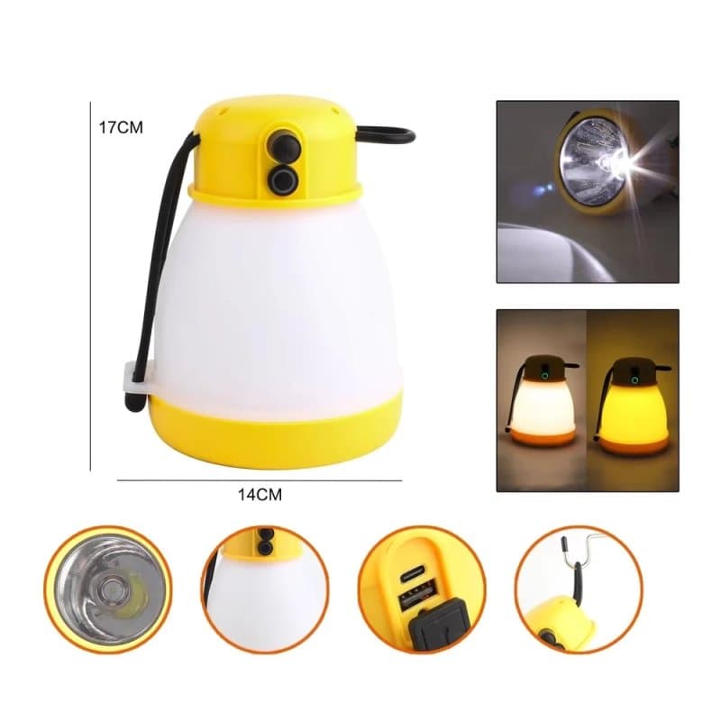 Portable LED Camping Lantern & Night Light (Rechargeable)